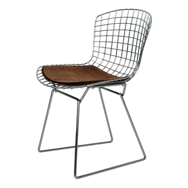 Mid-Century Wire Chrome Side Chair by Harry Bertoia, Italy, 1980s For Sale