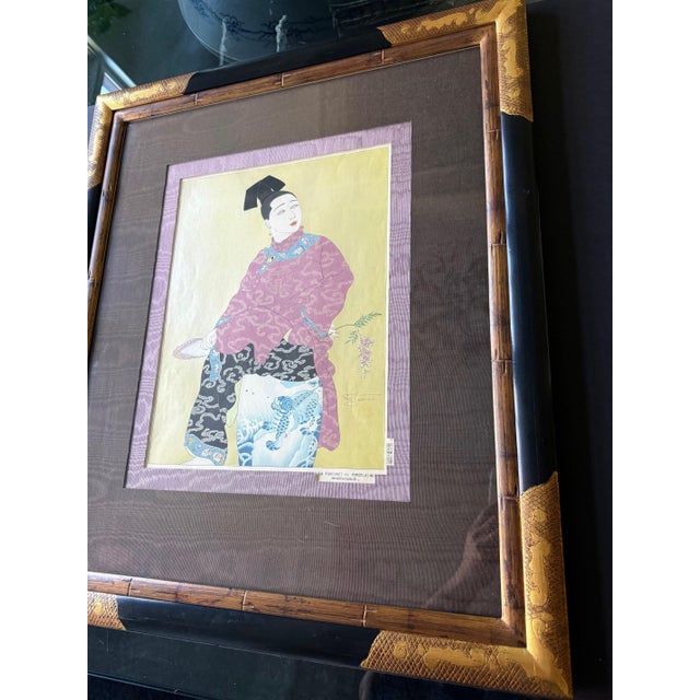 1930s Japanese Woodblock Print Le Tabouret de Porcelaine by Paul Jacoulet For Sale - Image 5 of 16