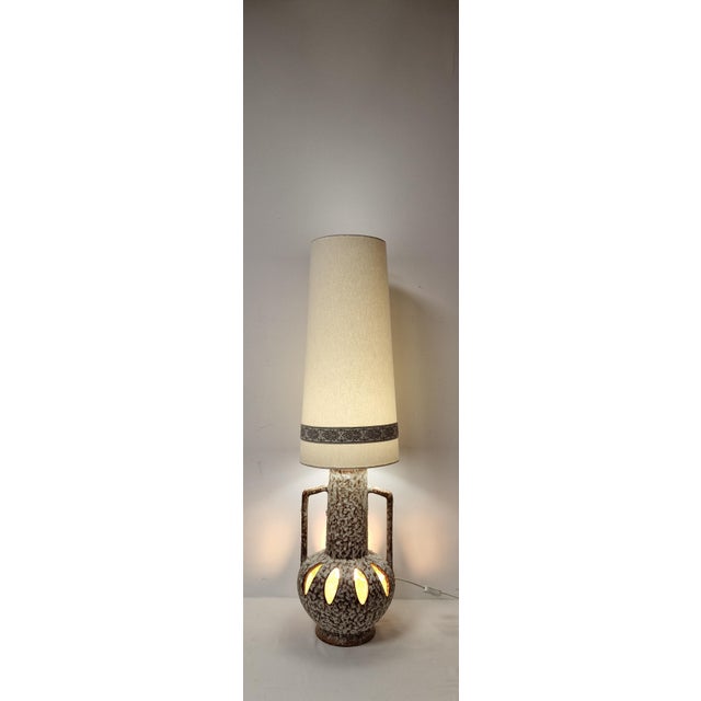 Vintage West German Ceramic Table Lamp, 1970s For Sale - Image 4 of 15