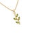 Celebrate growth and renewal with this charming green leaf vine pendant. Accented with natural Peridot gemstones cut into...