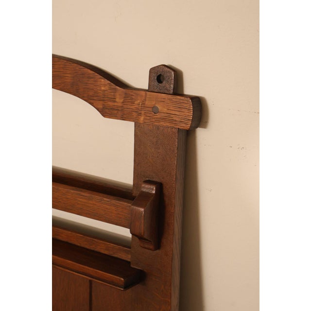 Wood Antique Gustav Stickley Mission Oak Plate Rack #903 For Sale - Image 7 of 18