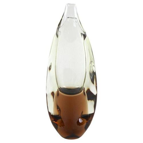 Extravagant shaped Murano glass vase from the mid-century period in Italy. Artfully handcrafted around 1960 on the famous...