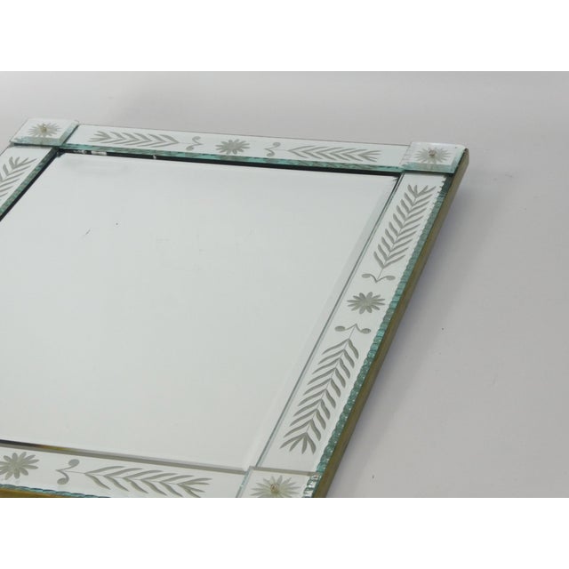 Glass Large Murano Rectangular Wall Mirror For Sale - Image 7 of 10