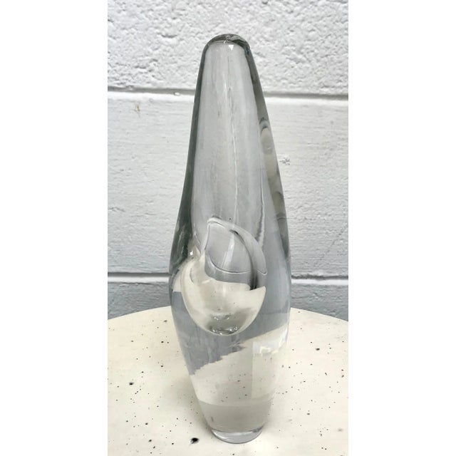 1960s Timo Sarpaneva for Iittala Blown Glass Orchid Vase For Sale - Image 5 of 11