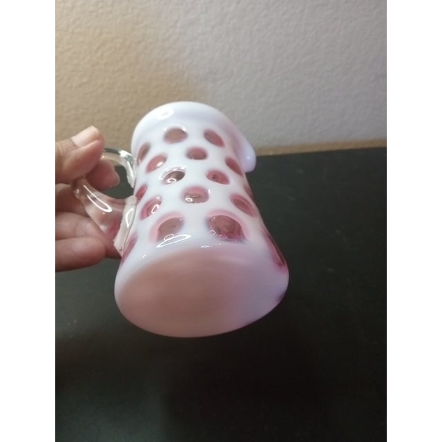 GORGEOUS Fenton Pink Coin Dot Glass 5" Mini Pitcher Vase Elevate your home decor with the charming Fenton Pink Coin Dot...