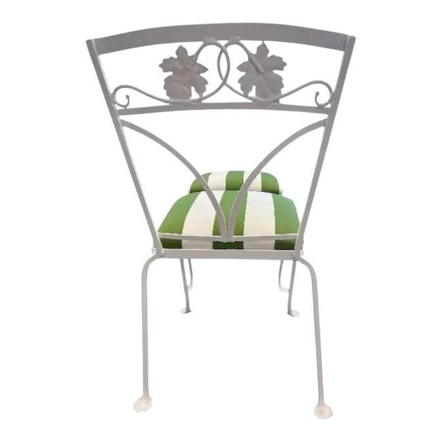 White Vintage Wrought Iron Dining Set – Painted Benjamin Moore Mountain Peak White For Sale - Image 8 of 10