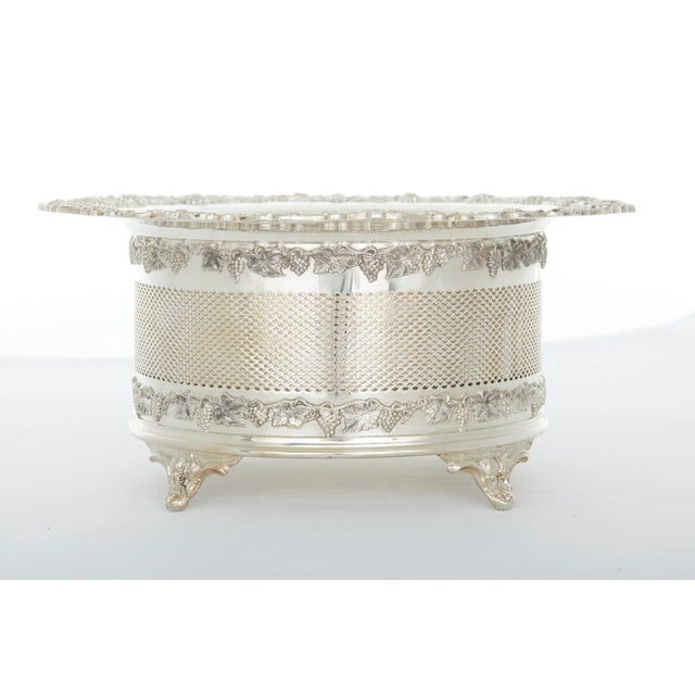 Victorian Antique English Silverplate Barware / Tableware Wine Cooler For Sale - Image 3 of 12