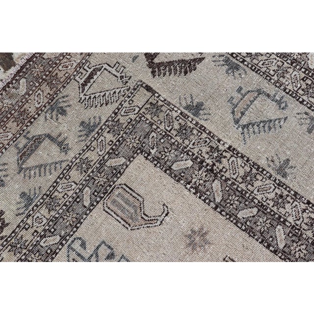 Mid 20th Century Persian Ardebil Carpet With Three Octagon Medallions & Stylized Tribal Motifs 9'2 X 12'9 For Sale - Image 12 of 13