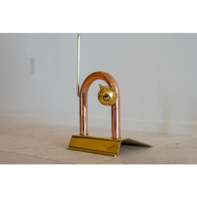 Add a touch of 1930's glamour to your space with this Walter von Nessen “Cat” doorstop, designed for the legendary Chase...