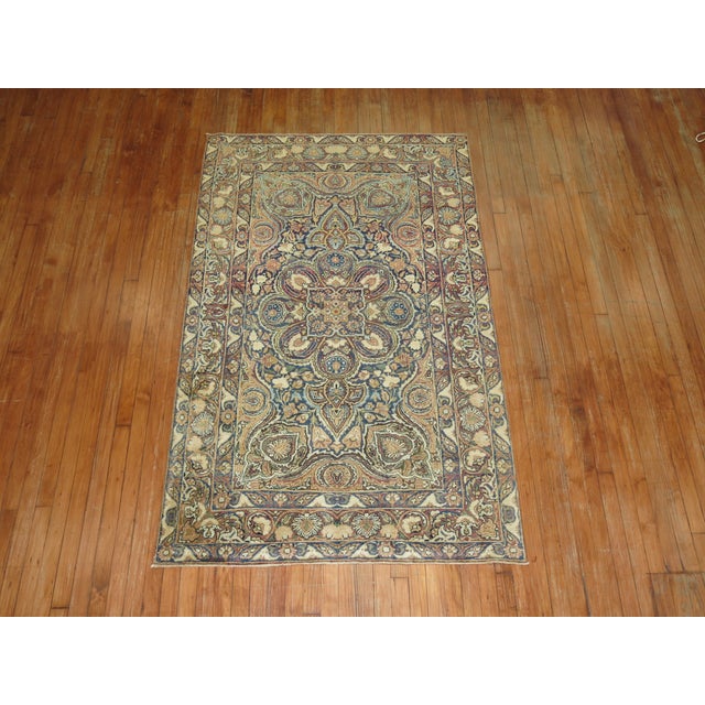 Rose Antique Lavar Kerman, 4'1'' X 6'7'' For Sale - Image 8 of 8