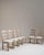 Set of Six 1970s French Beige Oak Dining Chairs with Upholstered Seats For Sale - Image 9 of 15
