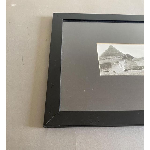 Sahara Desert with Sphinx and Pyramids, Egypt, Black and White Photograph, 1950s, Framed For Sale - Image 7 of 12