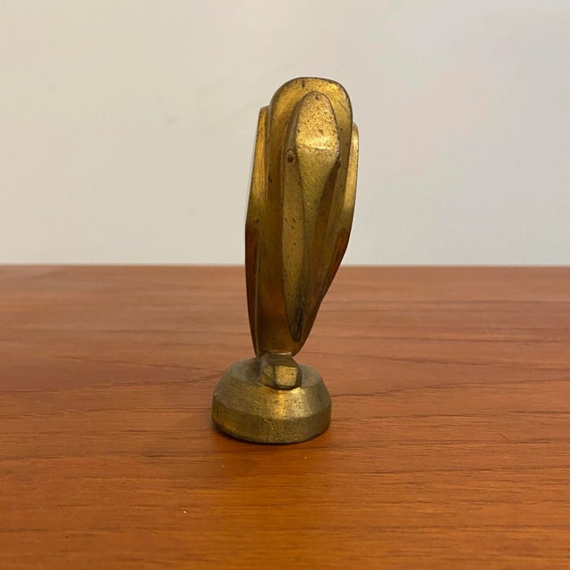 G. H. Laurent Brass Cubist Pelican Sculpture Topper by g.h Laurent France For Sale - Image 4 of 11