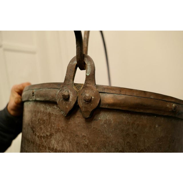 Very large 19th century copper cooking pot, Cauldron. This is a lovely early Cooking Pot, it has been made in hand beaten...