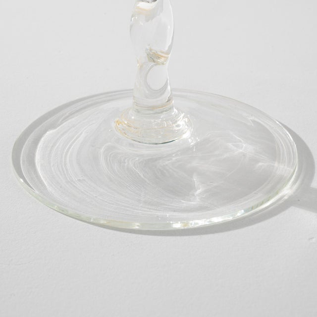1960s Italian Teal Glass Goblet For Sale In Greensboro - Image 6 of 18