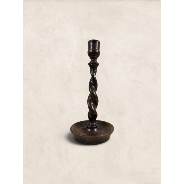 Antique English Barley Twist Candlestick Holders Set, Circa 1910 For Sale - Image 13 of 14