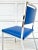 1970s Vintage Bright Blue and Steel Modern Side Chair For Sale - Image 5 of 13