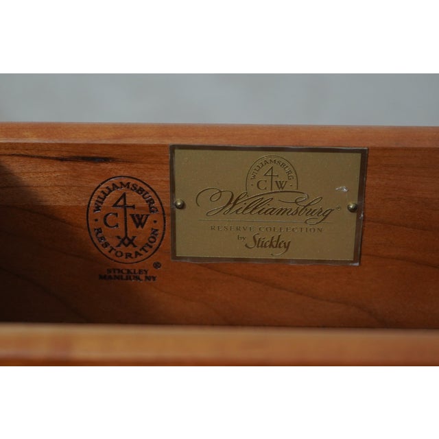 1990s Stickley Colonial Williamsburg Wa-1059 Mahogany 3 Drawer Console Table For Sale - Image 16 of 18