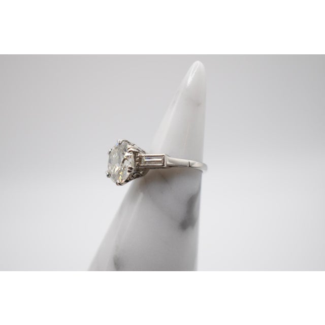 Late 19th Century Late 19th Century Platinum Old European-Cut Diamond Ring, Size 6.75 For Sale - Image 5 of 13