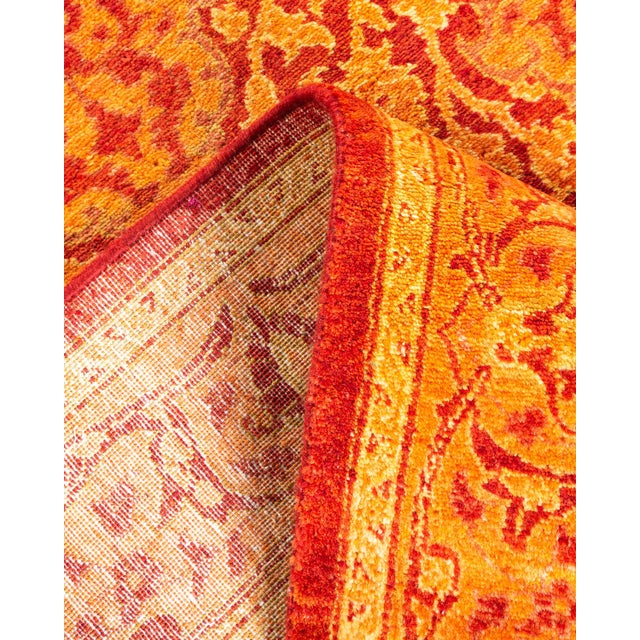 Mogul Hand-Knotted Runner Rug - Orange, 2' 6" x 15' 10" For Sale In New York - Image 6 of 8