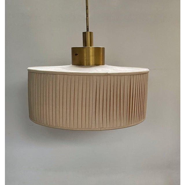 Vintage Pendant Lamp with Pleated Shade, 1960s For Sale - Image 10 of 10