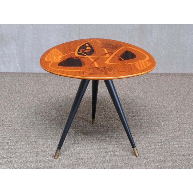 Swedish Modern Intarsia Side Table from H. Sundling Ab, Sweden, 1950s For Sale - Image 9 of 10