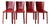 Frag Italian Postmodern Red Leather Dining Chairs For Sale