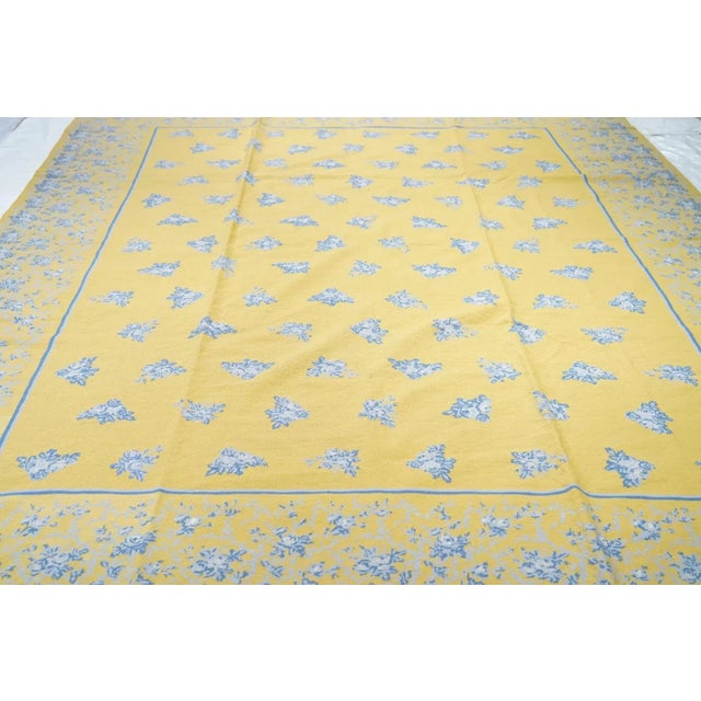 Yellow French Aubusson Design Rug 9' X 12' For Sale - Image 8 of 10