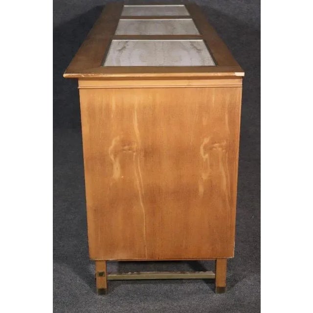 Mid 20th Century Jl Metz Dresser W/ Burl and Travertine For Sale - Image 5 of 12