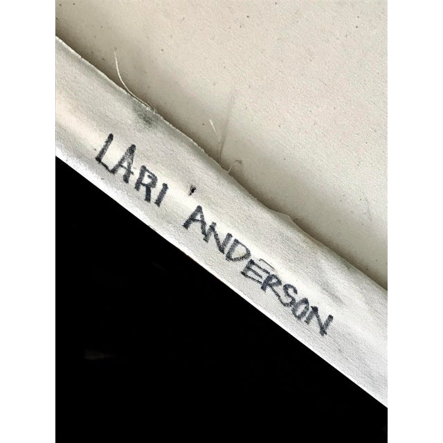 Purple Signed Contemporary Still Life Painting, 1990s Abstract Wall Art Purple Beige For Sale - Image 8 of 8