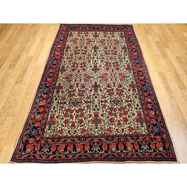 "A finely hand-knotted Persian Bidjar area rug from the first quarter of the 20th century, featuring a beautifully...
