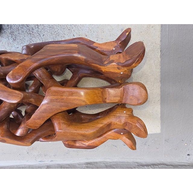 Wood Camel Headed Wood Base Stand For Sale - Image 7 of 10
