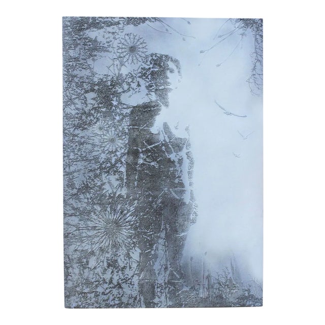 Psychedelic Art Silver Carved Resin Panel by Stefano Bersani for Recherche, 1970s For Sale