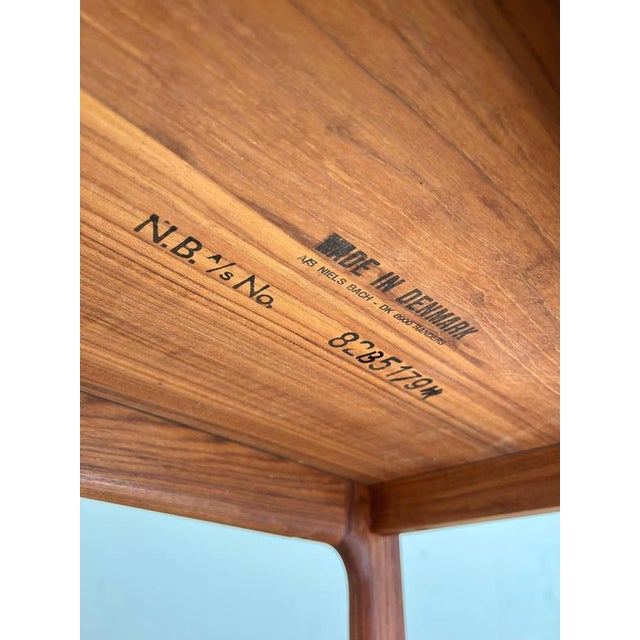 Teak Side Table by Niels Bach For Sale - Image 10 of 11