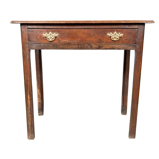 Late 18th Century George III Oak Side Table For Sale - Image 5 of 11