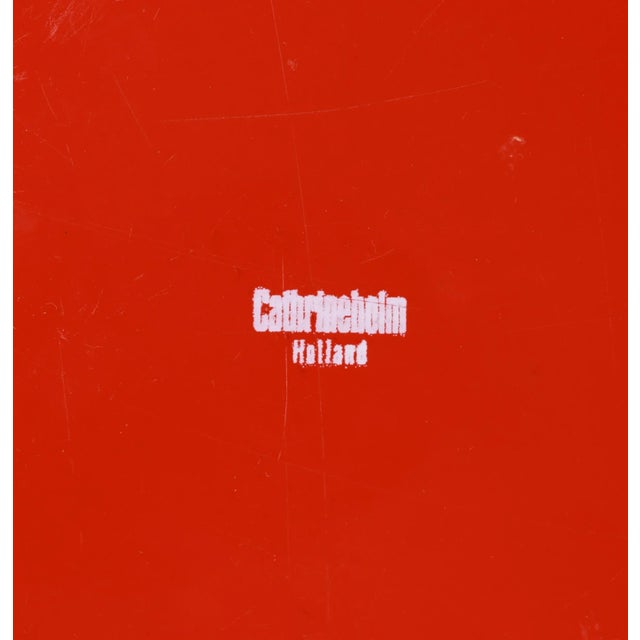 Vintage Cathrineholm Paella Pan – Red Enamel With Black Handles For Sale - Image 10 of 10