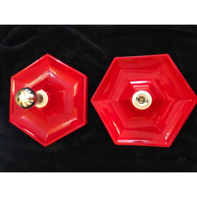 Porcelain Wall Lights by Igniaco Riera for De Llum, 1970s, Set of 2 For Sale - Image 4 of 6