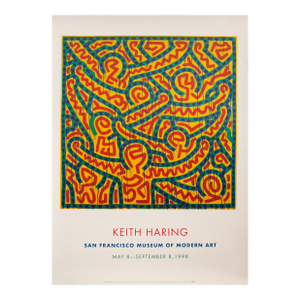 1998 Keith Haring Poster, San Francisco Museum of Modern Art