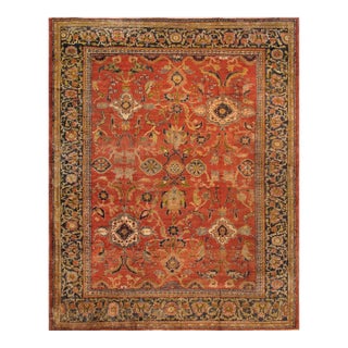 Pasargad Home Antique Ziegler Sul Wool Area Rug-12' 2" X 15' 4" , Rust For Sale