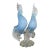 Vintage Hand Blown Italian Murano Opaline Glass Cockatoo Bird Sculptures Statue For Sale