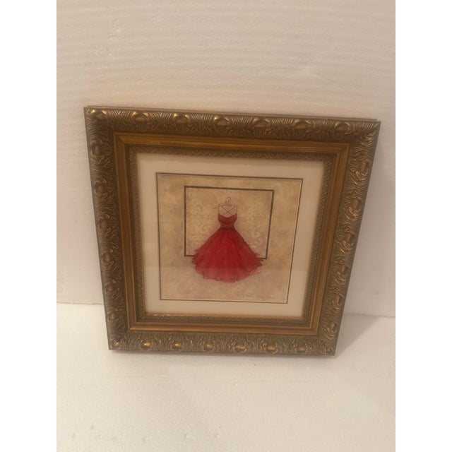 Scarlet Andrea Stajan-Forkul “Take Me Dancing” Reproduction Print in Gold Frame For Sale - Image 8 of 12