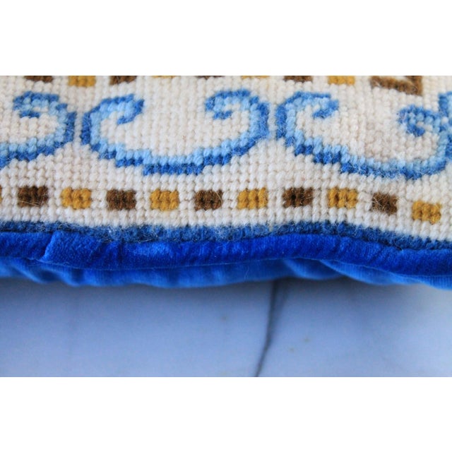 Vintage Embroidered Bird Accent Pillow For Sale - Image 9 of 11