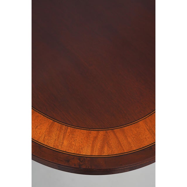 Wood Ethan Allen Mahogany Inlaid Dining Table For Sale - Image 7 of 18