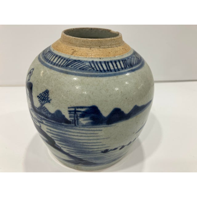 Ceramic Antique Chinese Export Ginger Jar For Sale - Image 7 of 7