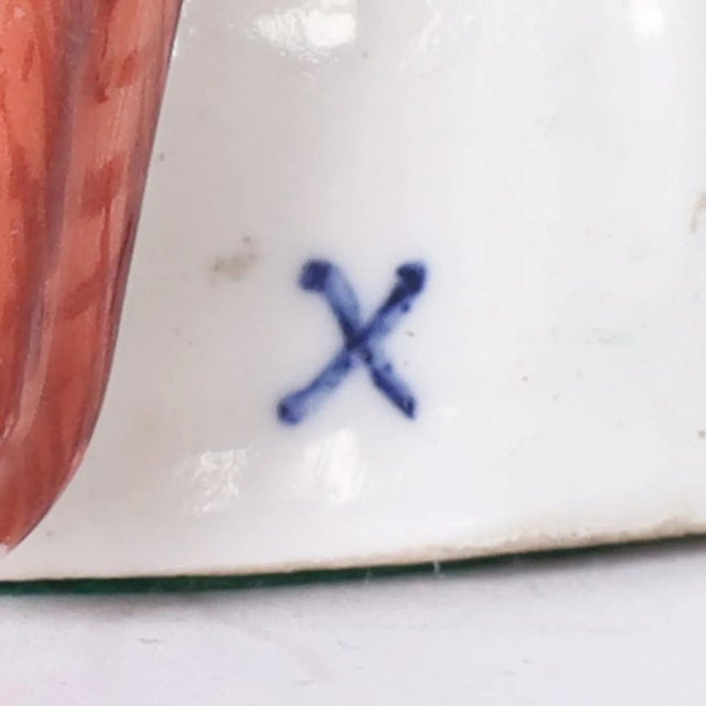 Green German Porcelain Parrot For Sale - Image 8 of 8