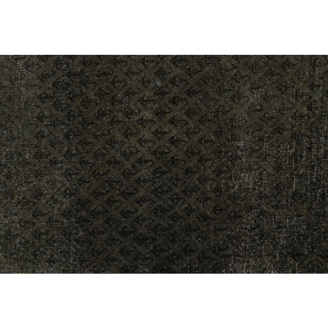 Vintage Persian Rug in Green With Brown Geometric Patterns, From Rug & Kilim For Sale In New York - Image 6 of 7