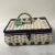 Small Vintage Blue and White Sewing Basket For Sale - Image 13 of 13