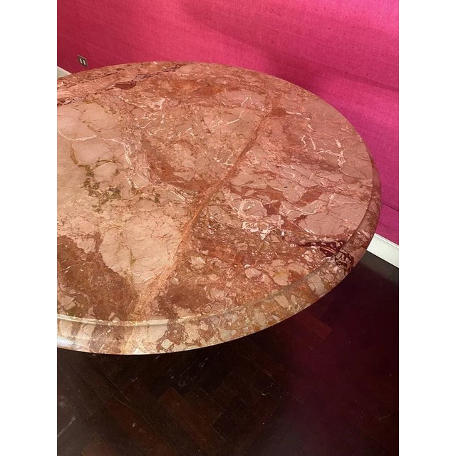 Vintage Pink Marble Table, 1970s For Sale - Image 3 of 10