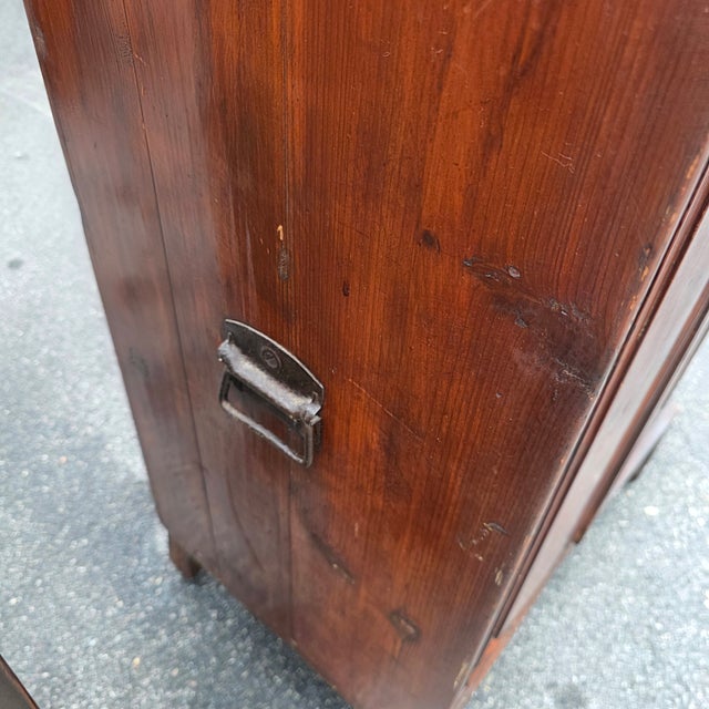 Antique Spanish Colonial Pine Armario on Stand With Hand-Forged Iron Hardware, 19th Century For Sale - Image 13 of 14