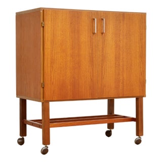 1960s Mid Century Teak Vinyl Record Cabinet by Meredew, Attributed For Sale